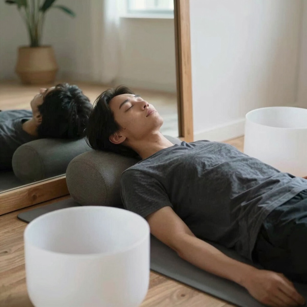 Sesión de musicoterapia con cuencos sonoros